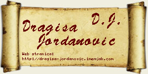 Dragiša Jordanović vizit kartica